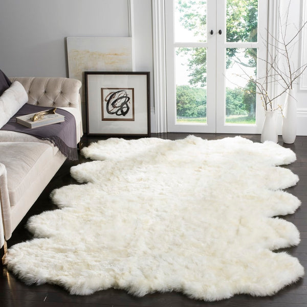 Safavieh Sheep Skin 211 Hand Woven Sheep Skin Rug SHS211A-24