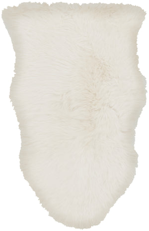 Sheepskin SHS-9600 Modern Sheepskin Rug SHS9600-23 Ivory 100% Sheepskin 2' x 3'