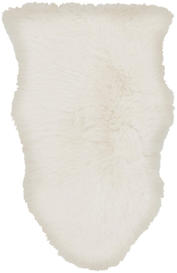 Sheepskin SHS-9600 Modern Sheepskin Rug SHS9600-23 Ivory 100% Sheepskin 2' x 3'