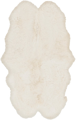 Sheepskin SHS-9600 Modern Sheepskin Rug SHS9600-46 Ivory 100% Sheepskin 4' x 6'