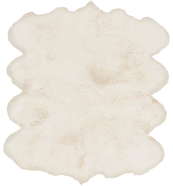 Sheepskin SHS-9600 Modern Sheepskin Rug SHS9600-68 Ivory 100% Sheepskin 6' x 8'