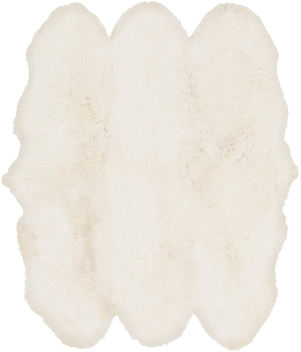 Sheepskin SHS-9600 Modern Sheepskin Rug SHS9600-6SQ Ivory 100% Sheepskin 6' Square