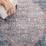 Shivan 700 Shivan 714 Contemporary Power Loomed Polypropylene Rug Blue / Red