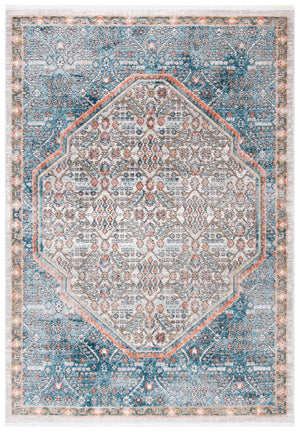 Shivan 700 Shivan 714 Contemporary Power Loomed Polypropylene Rug Blue / Red