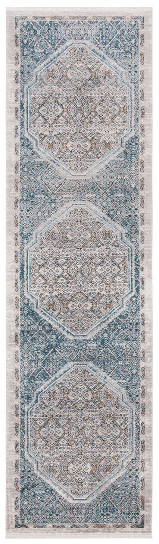 Shivan 700 Shivan 714 Contemporary Power Loomed Polypropylene Rug Blue / Grey