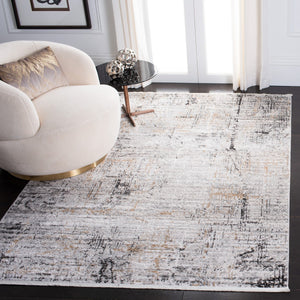 Shivan 700 Shivan 718 Contemporary Power Loomed Polypropylene Rug Grey / Gold