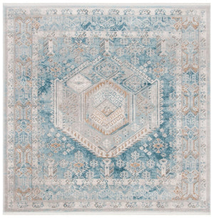 Shivan 700 Shivan 727 Contemporary Power Loomed Polypropylene Rug Blue / Gold