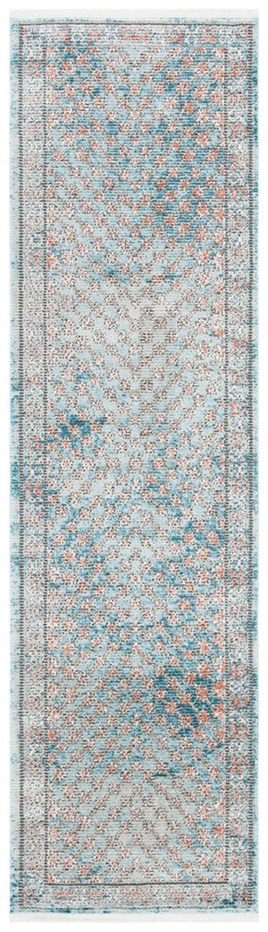 Shivan 700 Shivan 729 Contemporary Power Loomed Polypropylene Rug Blue / Rose