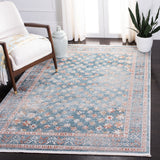 Shivan 700 Shivan 729 Contemporary Power Loomed Polypropylene Rug Blue / Rose