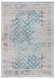 Shivan 700 Shivan 729 Contemporary Power Loomed Polypropylene Rug Blue / Rose