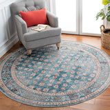 Shivan 700 Shivan 729 Contemporary Power Loomed Polypropylene Rug Blue / Rose