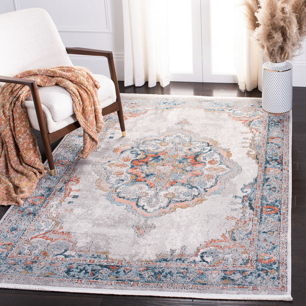 Shivan 700 Shivan 755 Contemporary Power Loomed Polypropylene Rug Grey / Blue