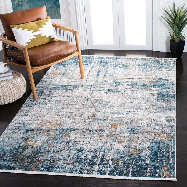Shivan 700 Shivan 767 Contemporary Power Loomed Polypropylene Rug Grey / Blue