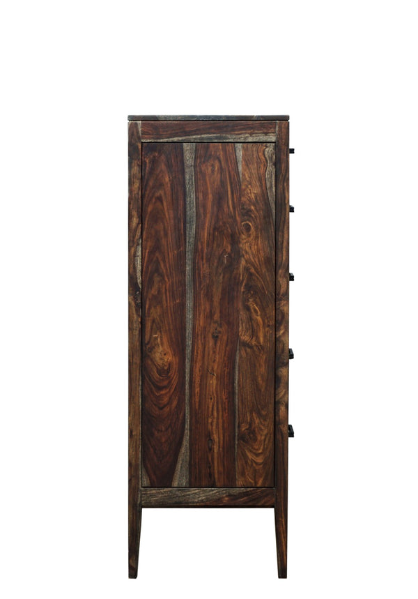 Porter Designs Fall River Solid Sheesham Wood Contemporary Chest Gray 04-117-03-4477