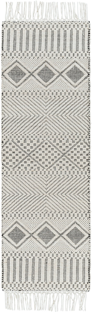 Saint Clair SIC-2300 Global NZ Wool Rug SIC2300-268 Black, Cream 100% NZ Wool 2'6" x 8'