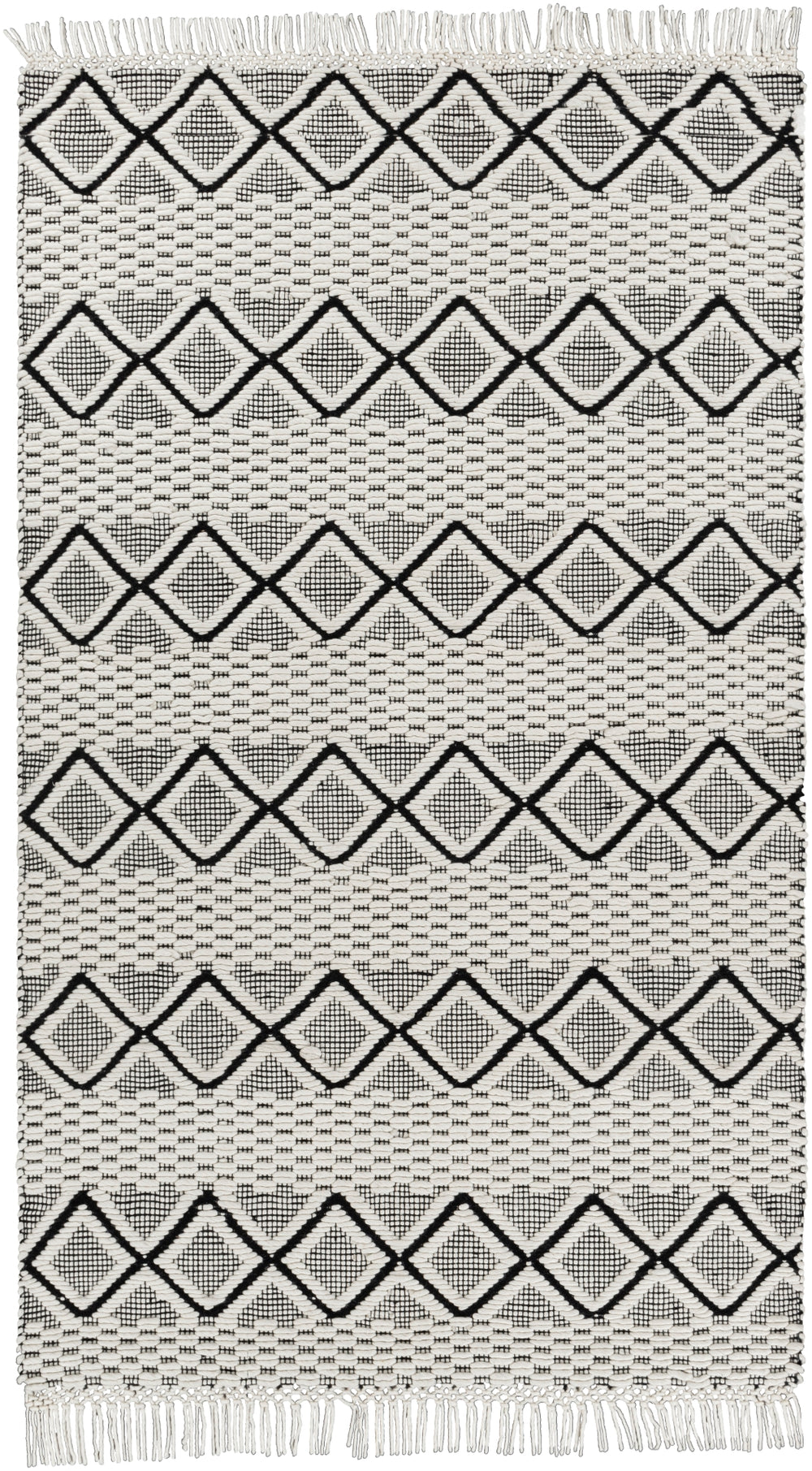 Saint Clair SIC-2301 Global NZ Wool Rug SIC2301-81012 Black, Cream 100% NZ Wool 8'10" x 12'
