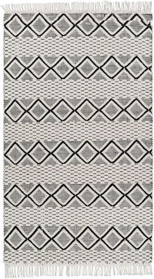 Saint Clair SIC-2301 Global NZ Wool Rug SIC2301-81012 Black, Cream 100% NZ Wool 8'10" x 12'