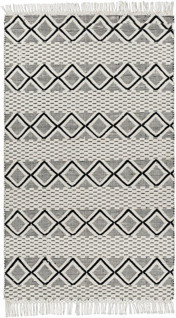 Saint Clair SIC-2301 Global NZ Wool Rug SIC2301-81012 Black, Cream 100% NZ Wool 8'10" x 12'