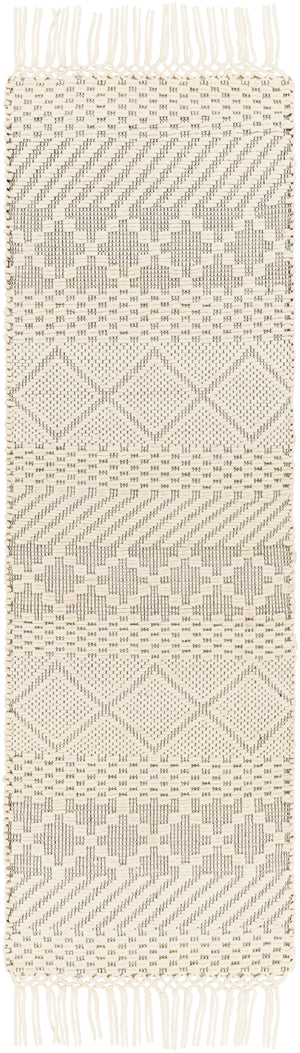 Saint Clair SIC-2303 Global NZ Wool Rug SIC2303-268 Black, Cream 100% NZ Wool 2'6" x 8'