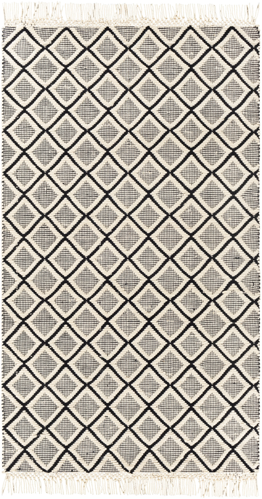 Saint Clair SIC-2304 Global NZ Wool Rug SIC2304-81012 Black, Cream 100% NZ Wool 8'10" x 12'