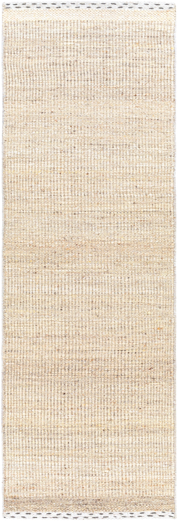 Sadie SID-2300 Cottage Wool Rug SID2300-268 Tan, Beige, Charcoal, Dark Brown, Medium Gray 100% Wool 2'6" x 8'
