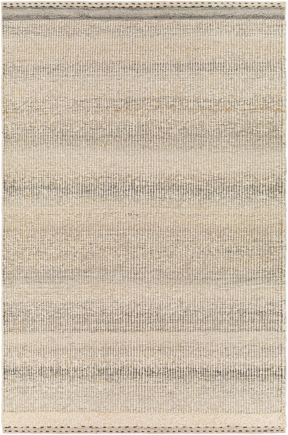 Sadie SID-2302 Cottage Wool Rug SID2302-81012 Cream, Beige, Medium Gray, Light Gray, Tan 100% Wool 8'10" x 12'