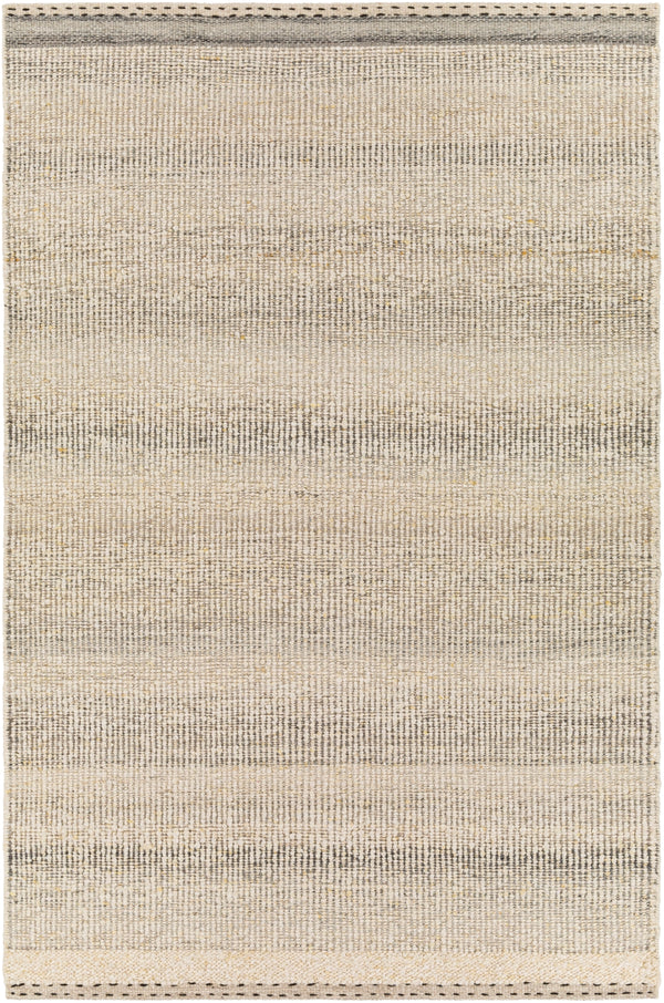 Sadie SID-2302 Cottage Wool Rug SID2302-81012 Cream, Beige, Medium Gray, Light Gray, Tan 100% Wool 8'10" x 12'