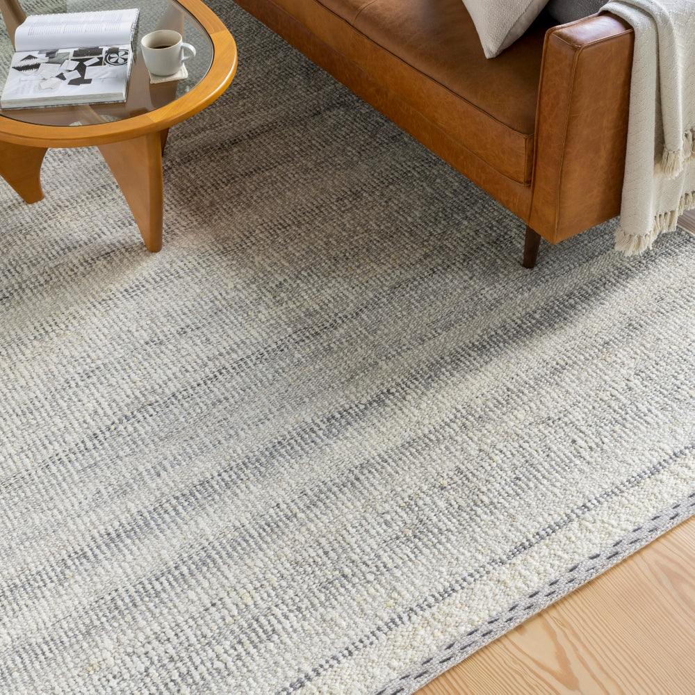 Sadie SID-2302 Cottage Wool Rug SID2302-81012 Cream, Beige, Medium Gray, Light Gray, Tan 100% Wool 8'10" x 12'