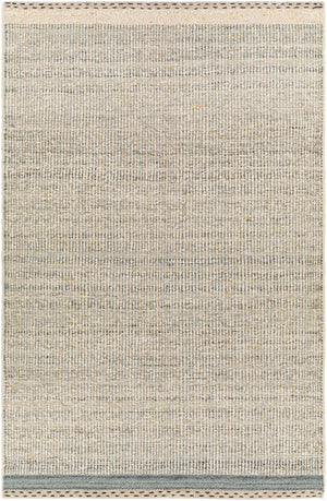 Sadie SID-2303 Cottage Wool Rug SID2303-81012 Denim, Cream, Beige, Medium Gray, Charcoal 100% Wool 8'10" x 12'