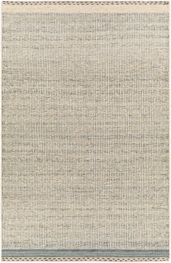 Sadie SID-2303 Cottage Wool Rug SID2303-81012 Denim, Cream, Beige, Medium Gray, Charcoal 100% Wool 8'10" x 12'