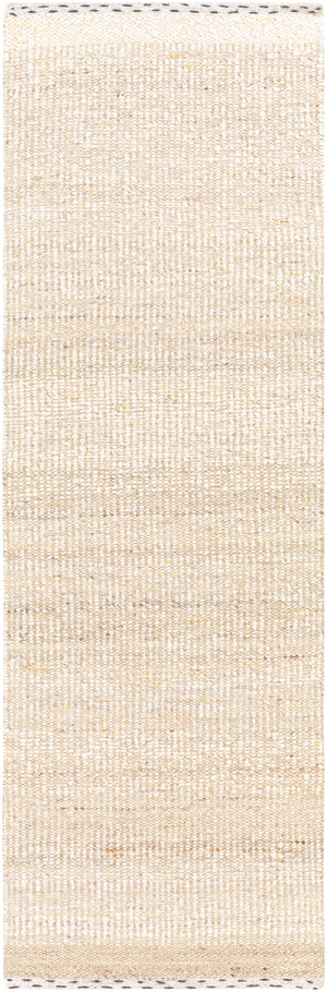 Sadie SID-2304 Cottage Wool Rug SID2304-268 Cream, Beige, Taupe, Charcoal 100% Wool 2'6" x 8'
