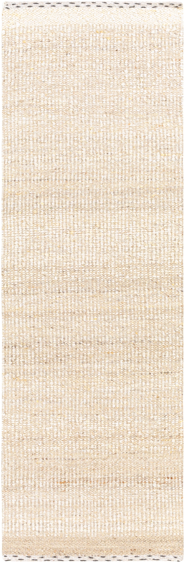 Sadie SID-2304 Cottage Wool Rug SID2304-268 Cream, Beige, Taupe, Charcoal 100% Wool 2'6" x 8'