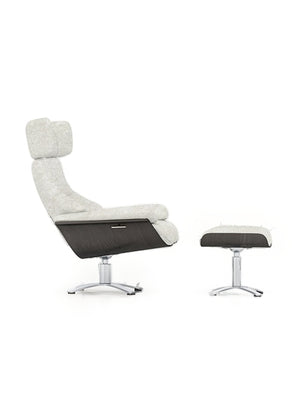 VIG Furniture Modrest - Zahara Modern Beige Lounge Chair & Ottoman VGKK-A985-BGE-SET