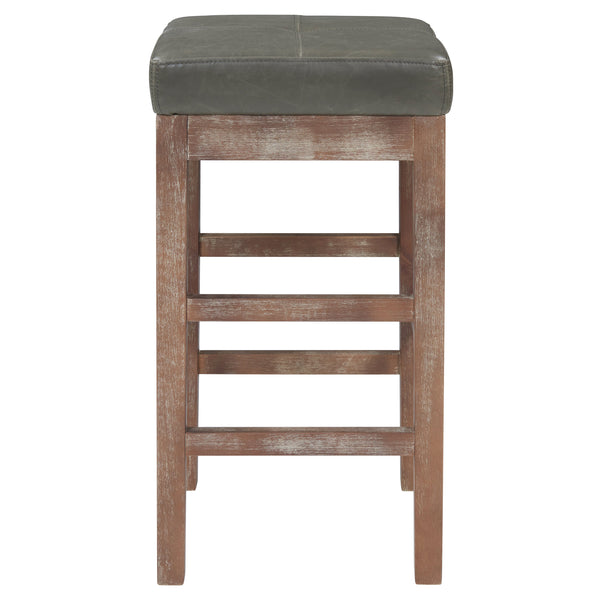 Valencia Backless Bonded Leather Counter Stool with Solid Birch Frame – Perfect for Any Decor Style!