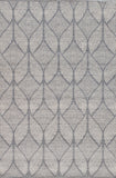 Simplicity Collection Flat Weave Polyester Silver Area Rug