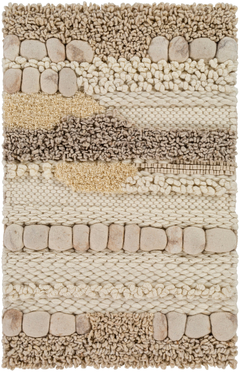 Summit II SIT-1000 Modern NZ Wool Rug SIT1000-23 Cream, Ivory, Butter, Beige 100% NZ Wool 2' x 3'