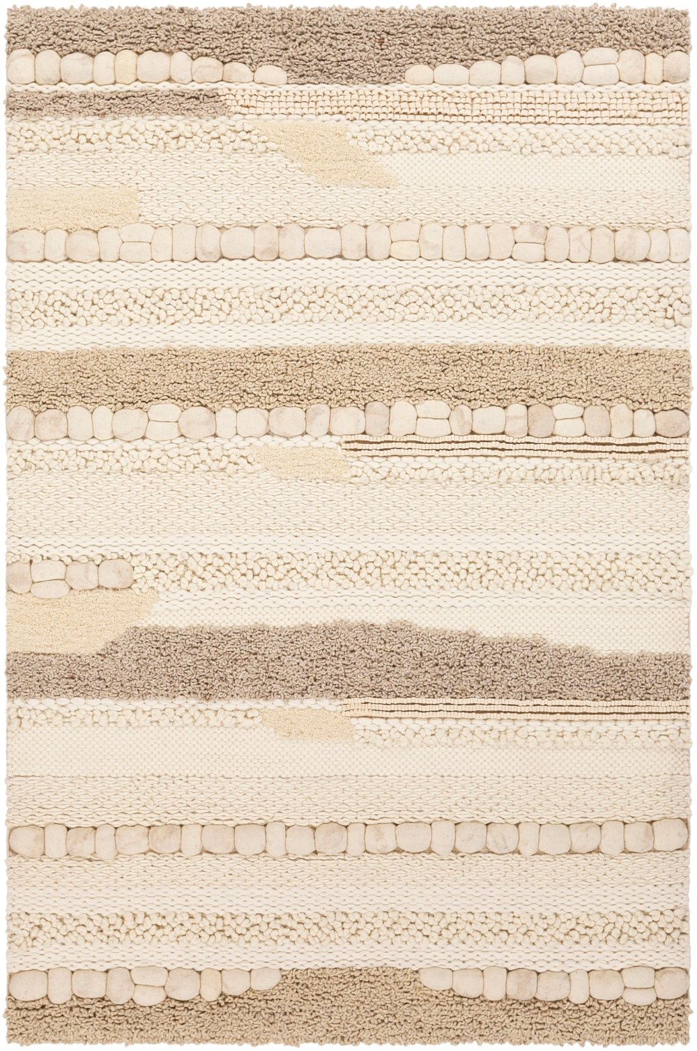 Summit II SIT-1000 Modern NZ Wool Rug SIT1000-23 Cream, Ivory, Butter, Beige 100% NZ Wool 2' x 3'