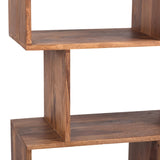 Porter Designs Urban Solid Sheesham Wood 6 Shelf Contemporary Bookcase Natural 10-117-01-8043