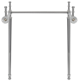 Safavieh Hamilton Console Sink Stand 22In Polished Chrome Wall Mount Chrome Stainless Steel  SKC4200A