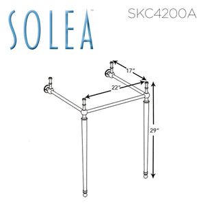 Safavieh Hamilton Console Sink Stand 22In Polished Chrome Wall Mount Chrome Stainless Steel  SKC4200A