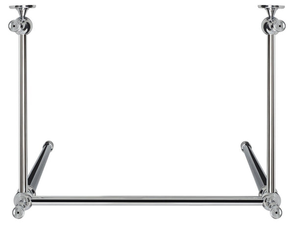 Safavieh Hamilton Console Sink Stand 22In Polished Chrome Wall Mount Chrome Stainless Steel  SKC4200A