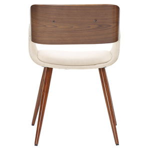 Cyprus Dining Chair - Chic Mid-Century Design with Comfortable Cushions and Stylish Bent Wood Frame