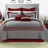 Cosmo Red Queen - 12 pc Embroidered Comforter Set
