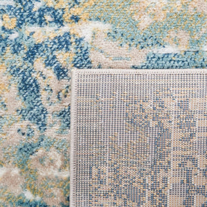 Skyler 500 Skyler 543 Contemporary Power Loomed 80% Polypropylene, 20% Polyester Rug Navy / Gold