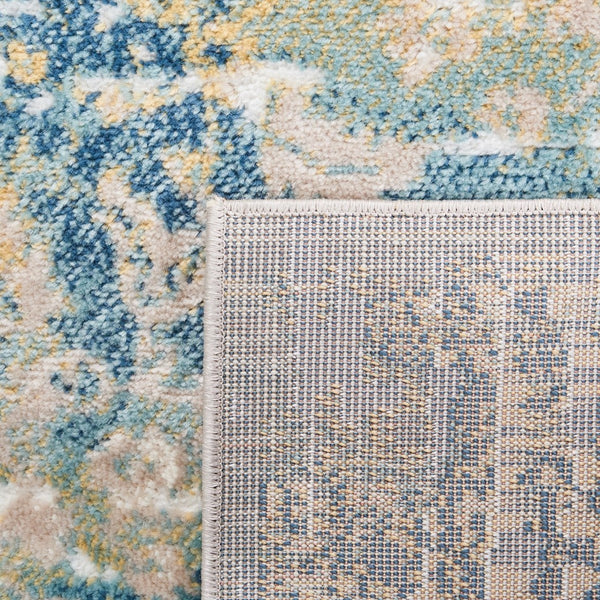 Skyler 500 Skyler 543 Contemporary Power Loomed 80% Polypropylene, 20% Polyester Rug Navy / Gold