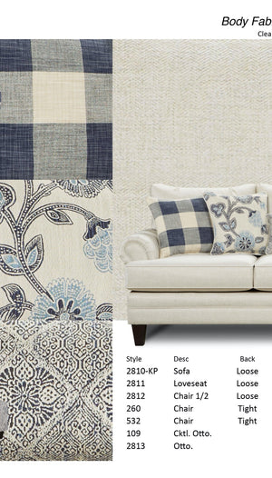 Fusion 2811 Traditional Loveseat 2811 Catalina Linen 