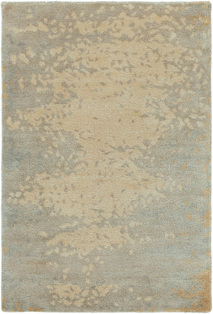 Slice of Nature SLI-6401 Modern Wool, Viscose Rug SLI6401-913 Light Gray, Khaki, Medium Gray, Tan 90% Wool, 10% Viscose 9' x 13'