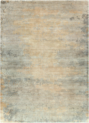 Slice of Nature SLI-6401 Modern Wool, Viscose Rug SLI6401-811 Light Gray, Khaki, Medium Gray, Tan 90% Wool, 10% Viscose 8' x 11'