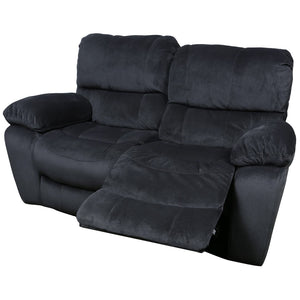 Porter Designs Ramsey Microfiber Dual seat Transitional Reclining Love Gray 03-112C-02B-6014