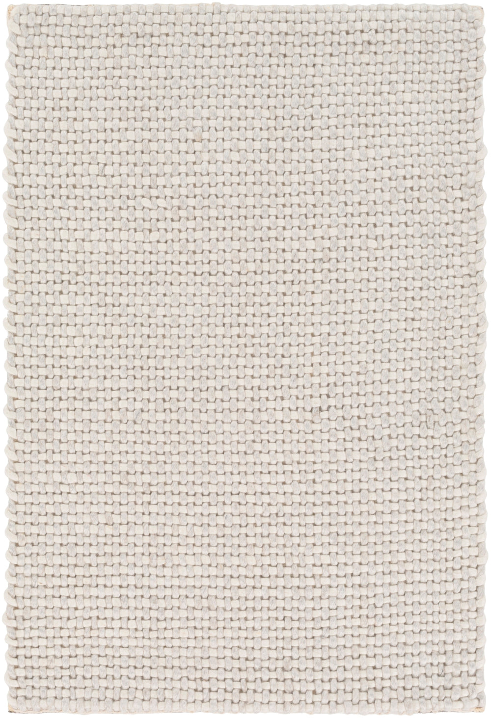 Solo SLO-14 Modern Viscose, NZ Wool Rug SLO14-69 Light Gray, White 70% Viscose, 30% NZ Wool 6' x 9'